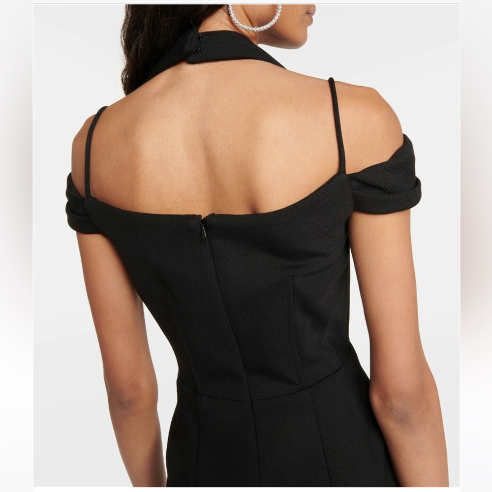 LAQUAN SMITH Virgin Wool Blend Halter Midi Dress - Picture 7 of 8